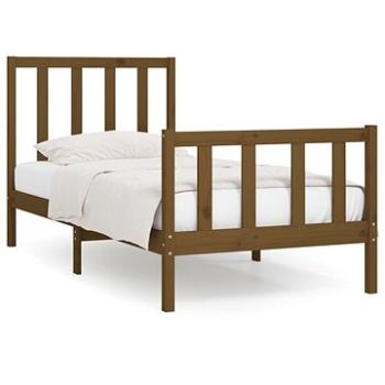 Rám postele medově hnědý masivní dřevo 100 × 200 cm, 3106826 (3106826)