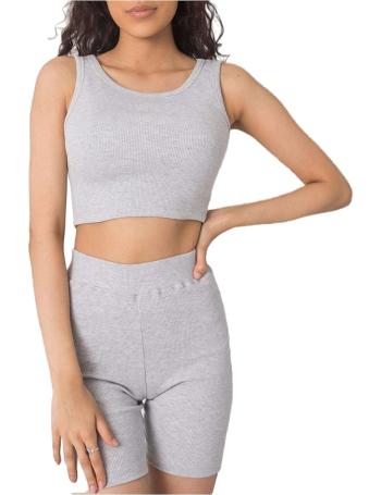 Světle šedý dámský crop top vel. XL