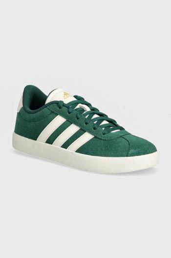 Dětské semišové sneakers boty adidas VL COURT 3.0 zelená barva, ID6309