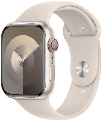 Apple Watch Series 9, Cellular, 45mm, Starlight, Starlight Sport Band - S/M (MRM83QC/A)