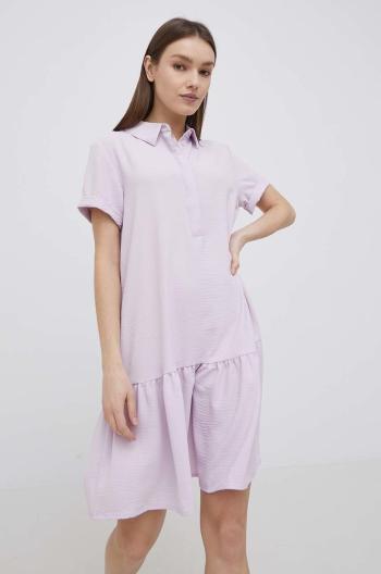 Šaty JDY fialová barva, mini, jednoduchý
