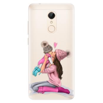 Silikonové pouzdro iSaprio - Kissing Mom - Brunette and Girl - Xiaomi Redmi 5