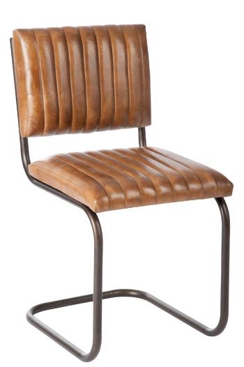 Kožená židle s kovovou konstrukcí MODERN - 51*45*87 cm 65016