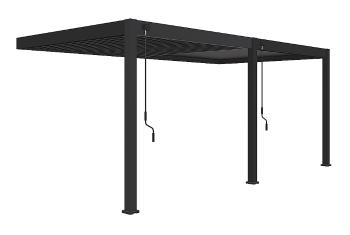 Zahradní hliníková pergola do stěny 6x3 m (antracit)