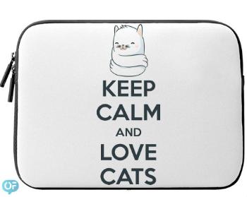 Neoprenový obal na notebook love cats