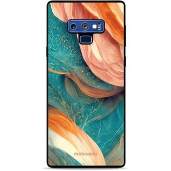 Mobiwear Glossy lesklý pro Samsung Galaxy Note 9 - G025G - Azurový a oranžový mramor (5904808526845)