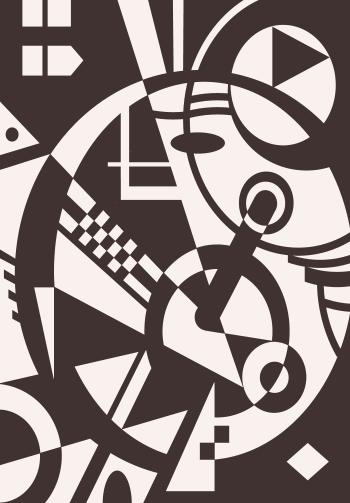GDmats koberce Designový kusový koberec Geometry od Jindřicha Lípy - 160x230 cm Hnědá