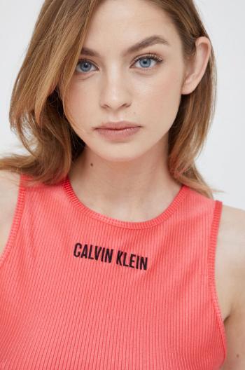 Top Calvin Klein dámský, oranžová barva