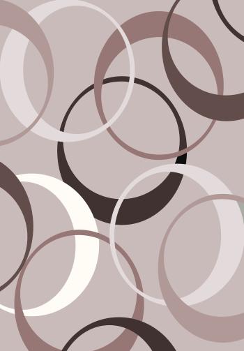 GDmats koberce Designový kusový koberec Cirkles od Jindřicha Lípy - 140x200 cm Béžová