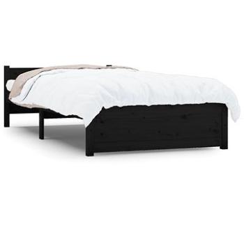 Rám postele černý masivní dřevo 90 × 190 cm Single, 815013 (815013)