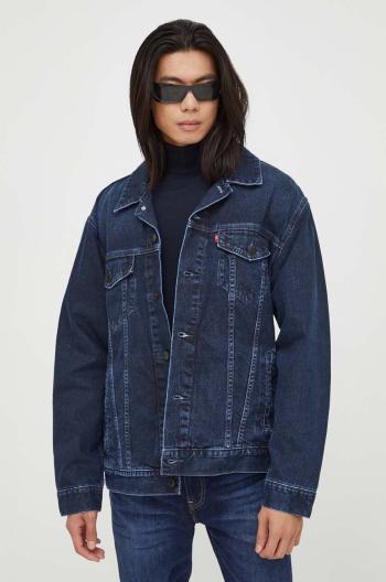 Džínová bunda Levi's pánská, tmavomodrá barva, přechodná, oversize