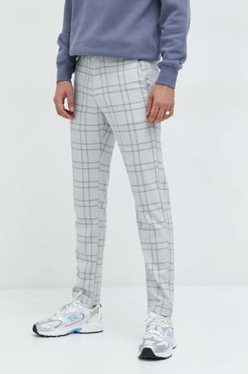 Kalhoty Hollister Co. pánské, šedá barva, ve střihu chinos