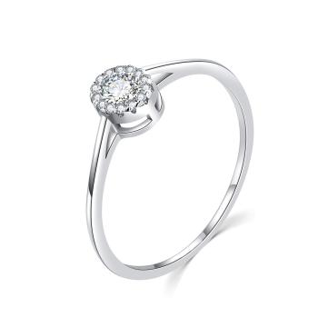 MOISS Luxusní stříbrný prsten s čirými zirkony R00020 49 mm