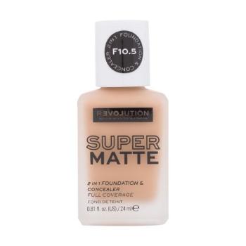 Revolution Relove Super Matte 2 in 1 Foundation & Concealer 24 ml make-up pro ženy F10.5 na všechny typy pleti