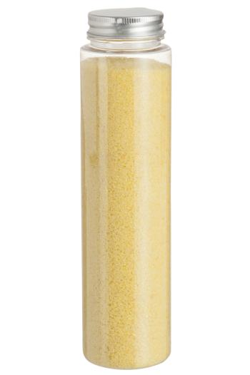 Dekorativní žlutý písek v láhvi 600g - 5,4*5,4*21 cm 72178