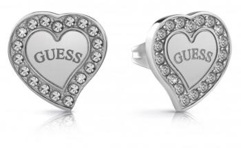 Guess Srdíčkové náušnice s krystaly UBE78054