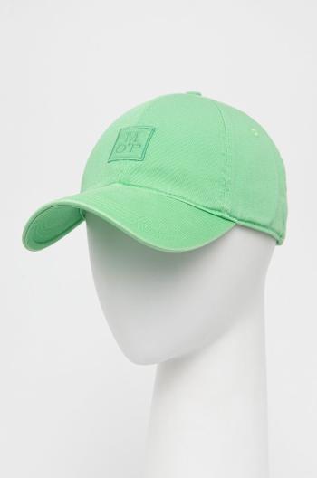 Čepice Marc O'Polo zelená barva, s aplikací
