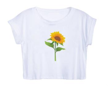 Dámské tričko Organic Crop Top Slunečnice