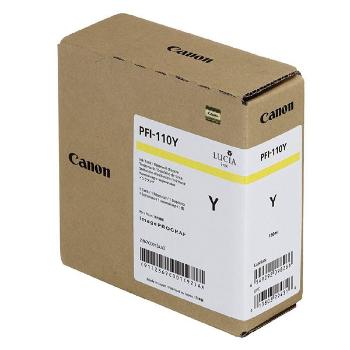 CANON PFI-110 Y - originální cartridge, žlutá, 160ml