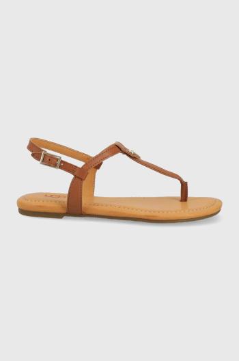 Kožené sandály UGG Madeena dámské, hnědá barva