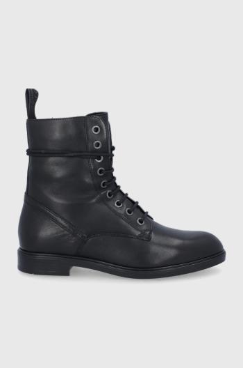 Dětské kožené boty Marc O'Polo dámské, černá barva, na plochém podpatku, lehce zateplené