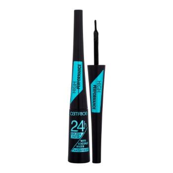 Catrice 24H Brush Liner Waterproof 3 ml oční linka pro ženy 010 Ultra Black Waterproof tekuté linky