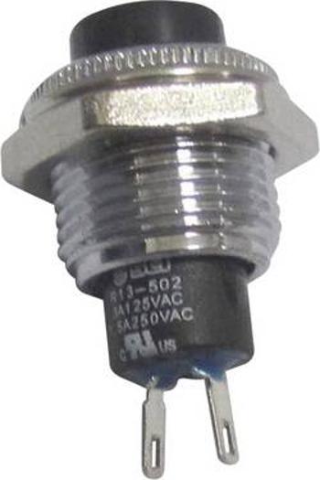 Tlačítko TRU COMPONENTS TC-R13-502MA-05BK, 250 V/AC, 1.5 A, černá, 1 ks