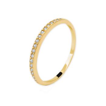 Beneto Exclusive Elegantní prsten ze žlutého zlata se zirkony AUG0009-G 59 mm