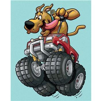 Scooby a Monster Truck (Scooby Doo), 40×50 cm, vypnuté plátno na rám (6063891)