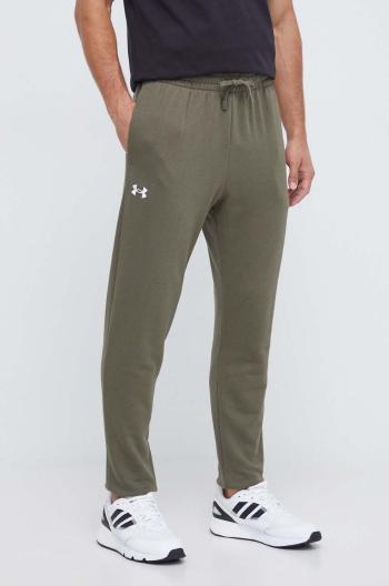 Tepláky Under Armour zelená barva, hladké, 1379774