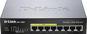 Síťový switch D-Link, DGS-1008P, 8 portů, 1 GBit/s, funkce PoE