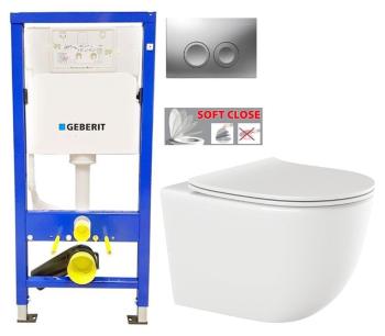 GEBERIT DuofixBasic s matným tlačítkem DELTA21 + WC INVENA TINOS  + SEDÁTKO 458.103.00.1 21MA NO1