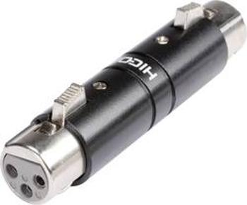 XLR zásuvka / XLR zásuvka Hicon HI-X3X3-FF, adaptér rovný, černá