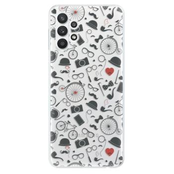 Odolné silikonové pouzdro iSaprio - Vintage Pattern 01 - black - Samsung Galaxy A32 5G