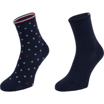 Tommy Hilfiger WOMEN SEASONAL SOCK 2P FOLK DOT Dámské ponožky, tmavě modrá, velikost 39-42
