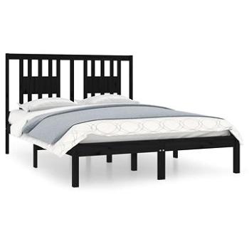 Rám postele černý masivní dřevo 135 × 190 cm Double, 3104042 (3104042)