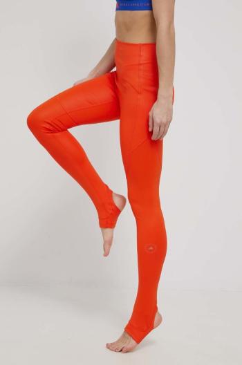 Tréninkové legíny adidas by Stella McCartney HB6056 dámské, oranžová barva, hladké