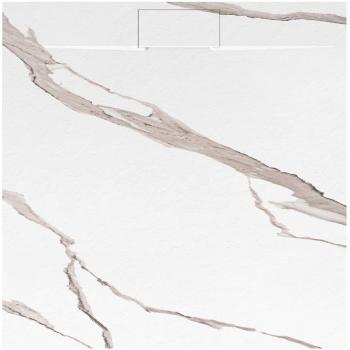 REA Sprchová vanička Bazalt CARRARA WHITE 90x90 REA-K7002