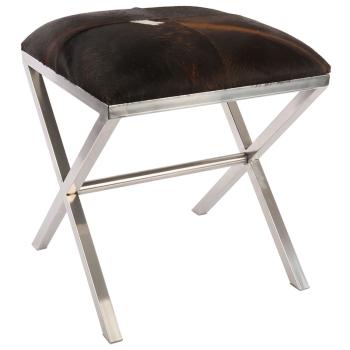 Kovová stolička Gotta s koženým sedákem - 45*45*53cm 8502233199015