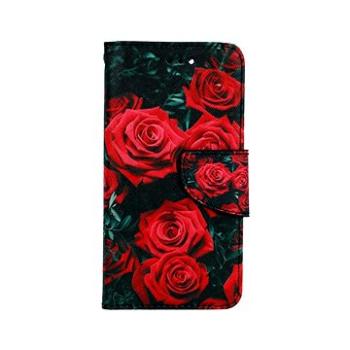 TopQ iPhone SE 2020 knížkové Červené růžičky 62580 (Sun-62580)