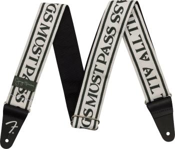 Fender George Harrison All Things Must Pass Logo Strap, White/Black, 2