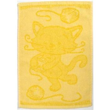 Profod Dětský ručník Cat yellow 30×50 cm (040134-CATCATCATA)