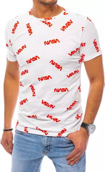 BÍLÉ TRIČKO S ČERVENÝMI NÁPISY NASA RX4774 Velikost: 2XL