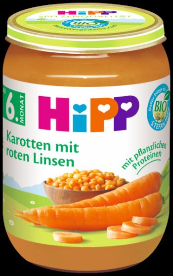 HiPP BIO mrkev s čočkou 190 g