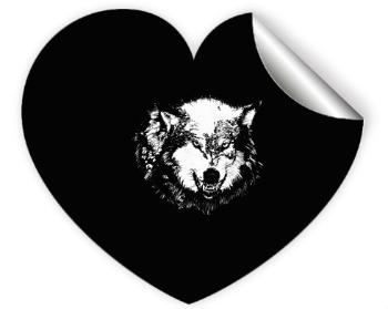 Samolepky srdce - 5 kusů Wolf