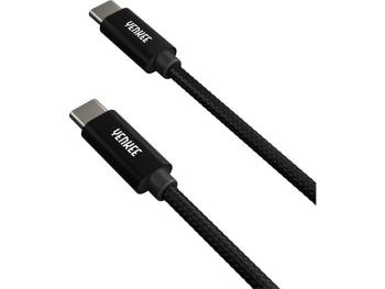 Kabel YENKEE YCU C02 BK USB-C/USB-C 2.0 0,2m Black