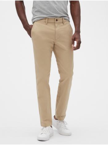Béžové pánské kalhoty v-essential khaki skinny fit