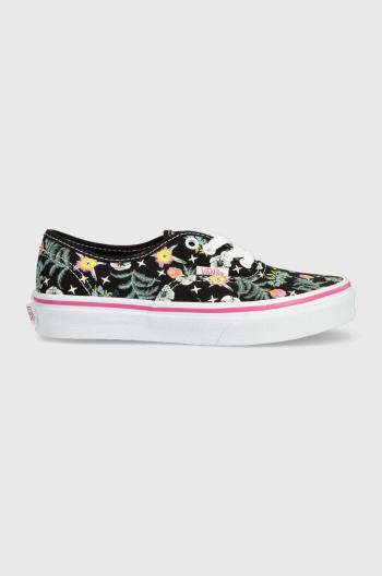 Dětské tenisky Vans UY Authentic FLRL BLACK černá barva