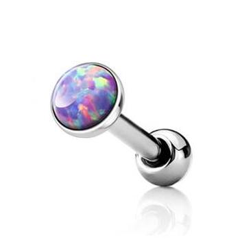 Šperky4U Cartilage piercing do ucha, opál fialový - CP1087-OP38-04