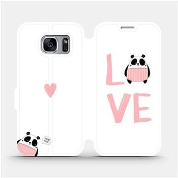 Flipové pouzdro na mobil Samsung Galaxy S7 Edge - MH09S Panda LOVE (5903226751969)